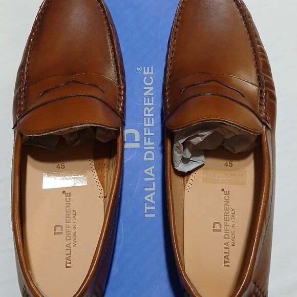 NEW Italia Difference Men's Brown Penny Loafers - Picture 3 of 3